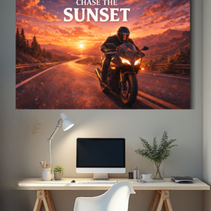 Sunset Bike aesthetic Poster(Digital Download)