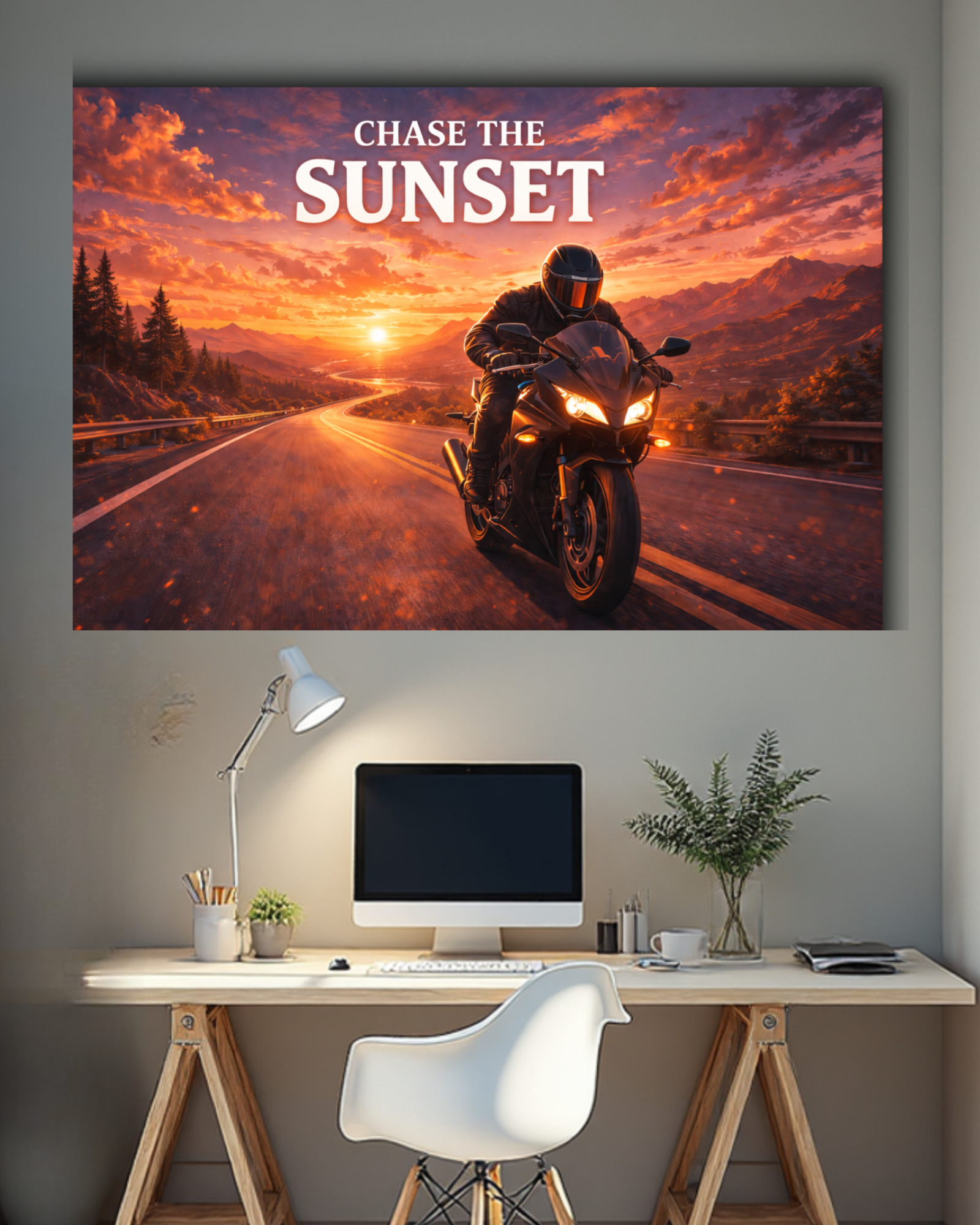 Sunset Bike aesthetic Poster(Digital Download)