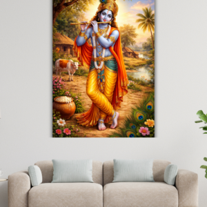 Lord krishna Divine Aura – Devotional Wall Poster(Digital Download)