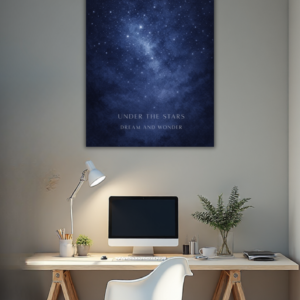 Dreamy Night Sky Minimalist Art Print(Digital Download)
