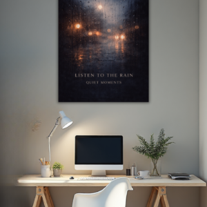 Moody Night City Minimalist Art Print(Digital Download)