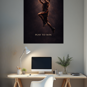 Basketball Action Poster – “Play To Win”(Digital Download)