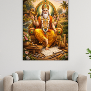 Lord Vishwakarma Divine Aura – Devotional Wall Poster(Digital Download)