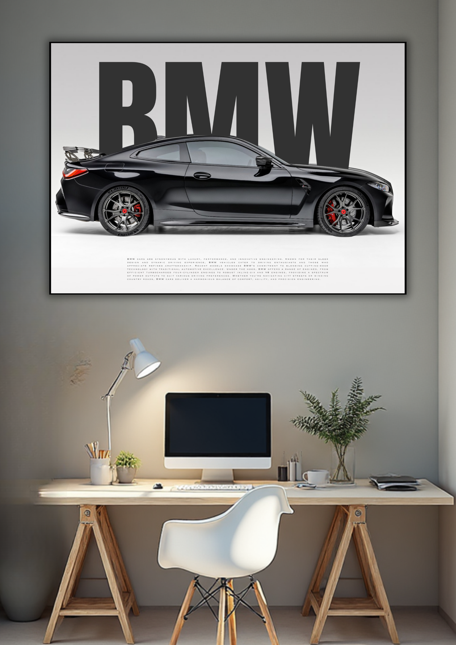 BMW Black Edition Poster – Luxury Supercar Wall Art (Digital Download)