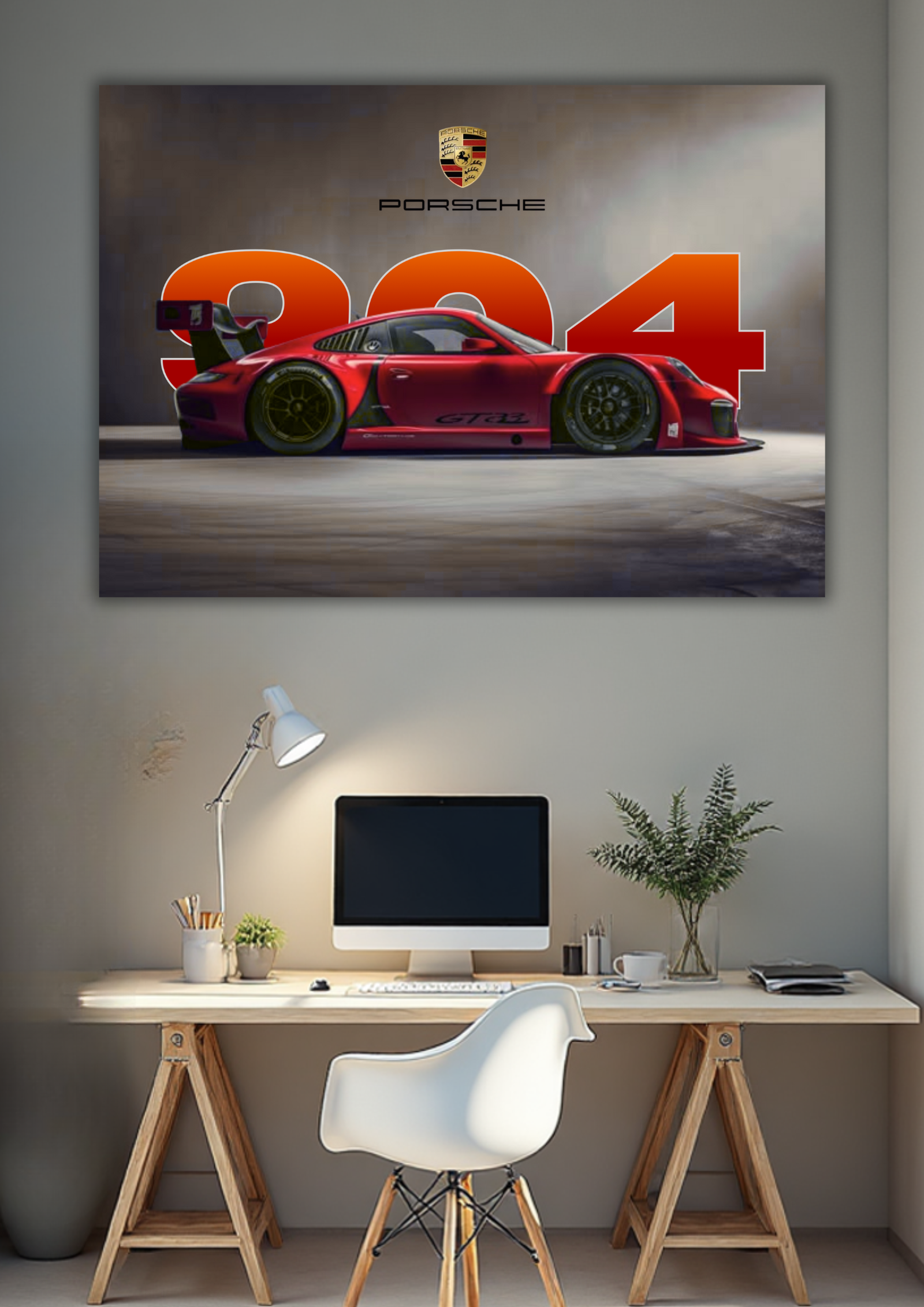 Porsche GT3 Red Racing Poster – Supercar Wall Art (Digital Download)