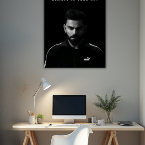 Virat Kohli Black Aesthetic Poster – “Believe In Your Art”(Digital Download)