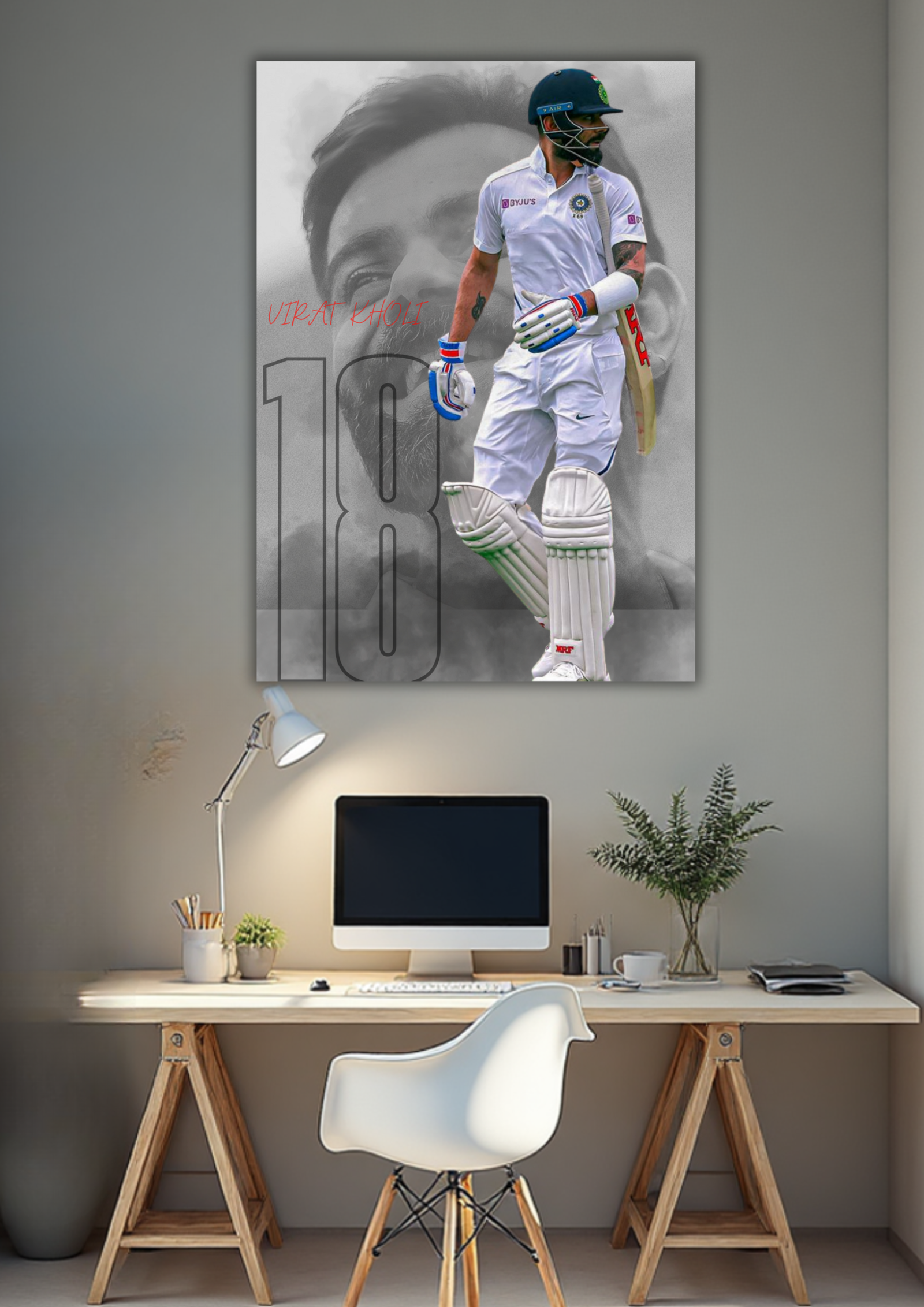 Virat Kohli Test Cricket Poster – “VK 18 Classic”(Digital Download)